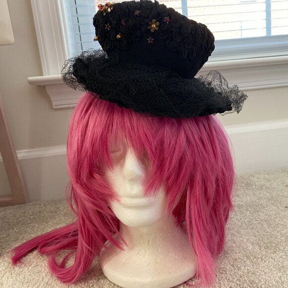 1940s Black Mini Top Hat Fascinator – Old Hollywood Glam